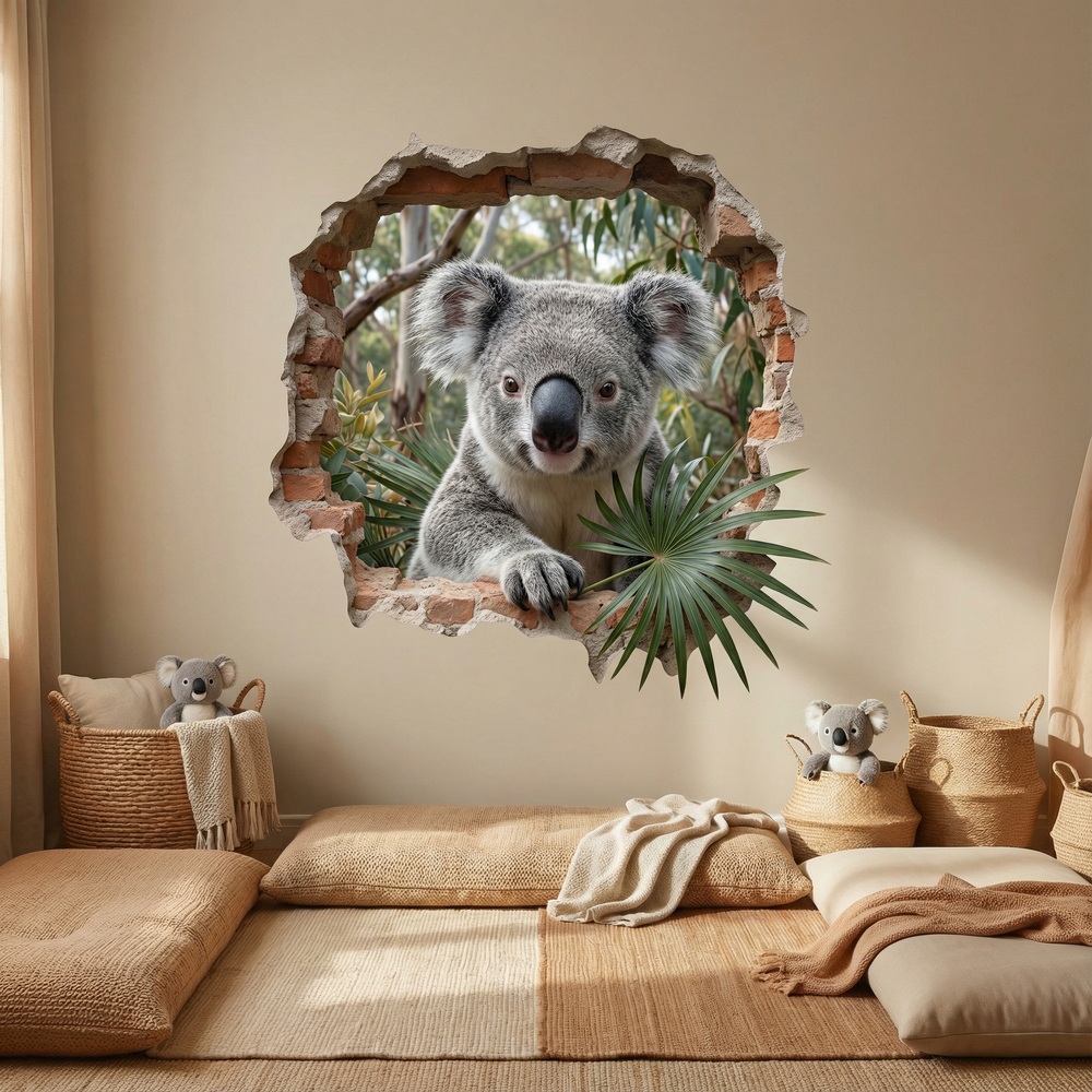 Vinilos Decorativos: Agujero de Muro Koala
