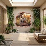 Vinilos Decorativos: Agujero de Muro Koalas Bosque 8