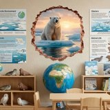 Vinilos Decorativos: Agujero de Muro Oso Polar 3