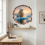 Vinilos Decorativos: Agujero de Muro Oso Polar 5