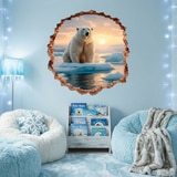 Vinilos Decorativos: Agujero de Muro Oso Polar 6
