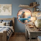 Vinilos Decorativos: Agujero de Muro Oso Polar 7