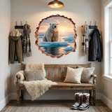 Vinilos Decorativos: Agujero de Muro Oso Polar 9