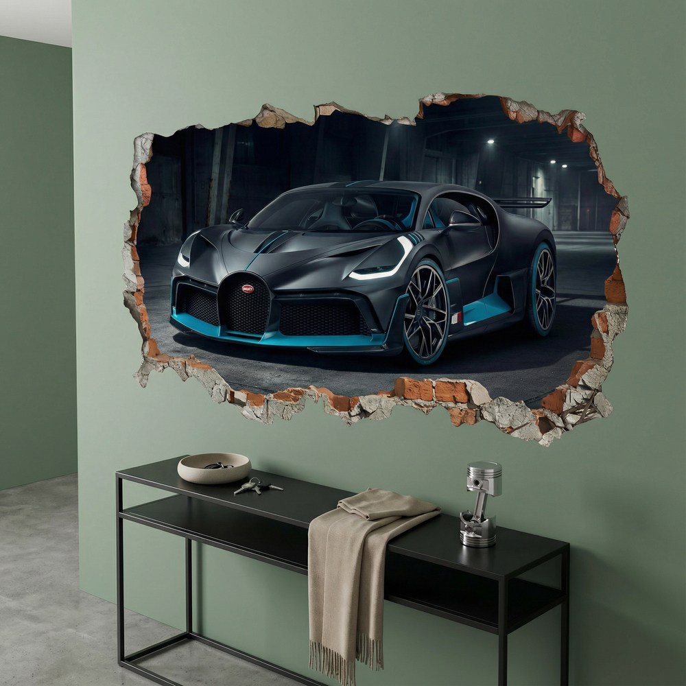 Vinilos Decorativos: Agujero de Muro Bugatti Divo