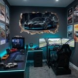 Vinilos Decorativos: Agujero de Muro Bugatti Divo 3