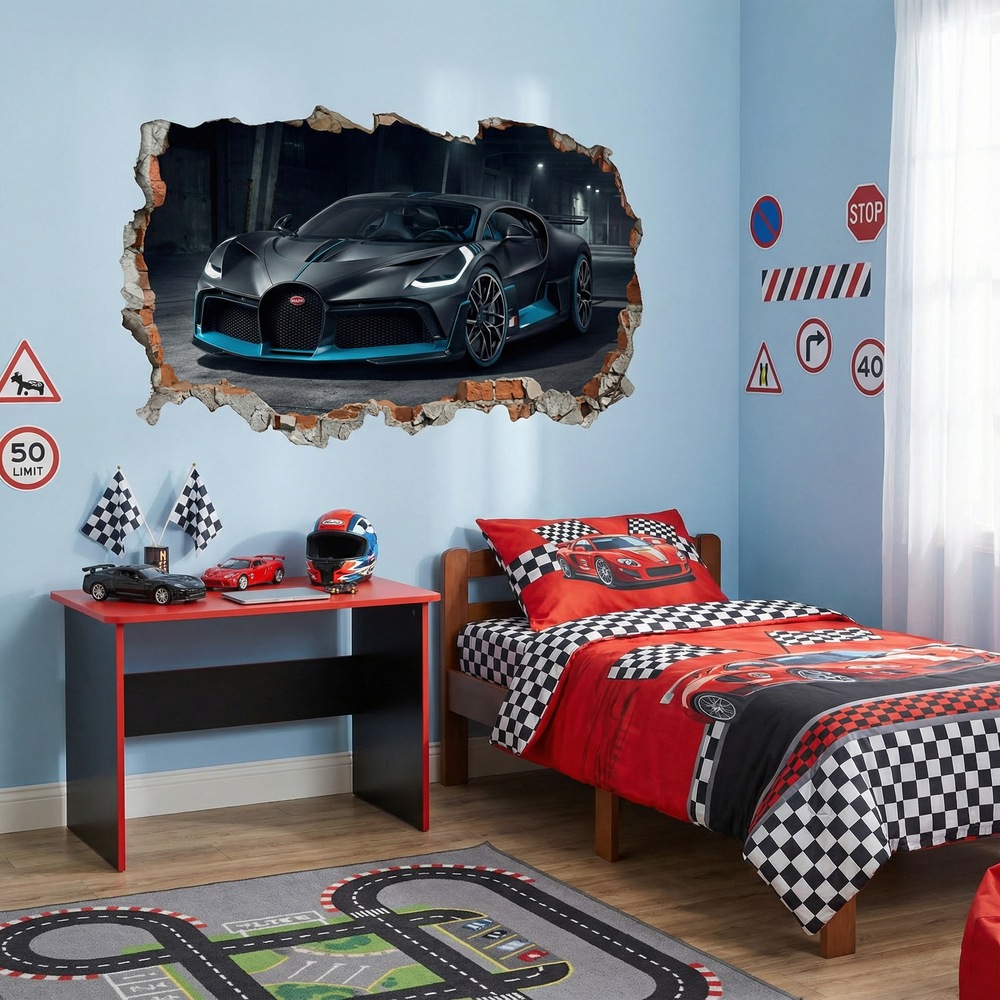 Vinilos Decorativos: Agujero de Muro Bugatti Divo