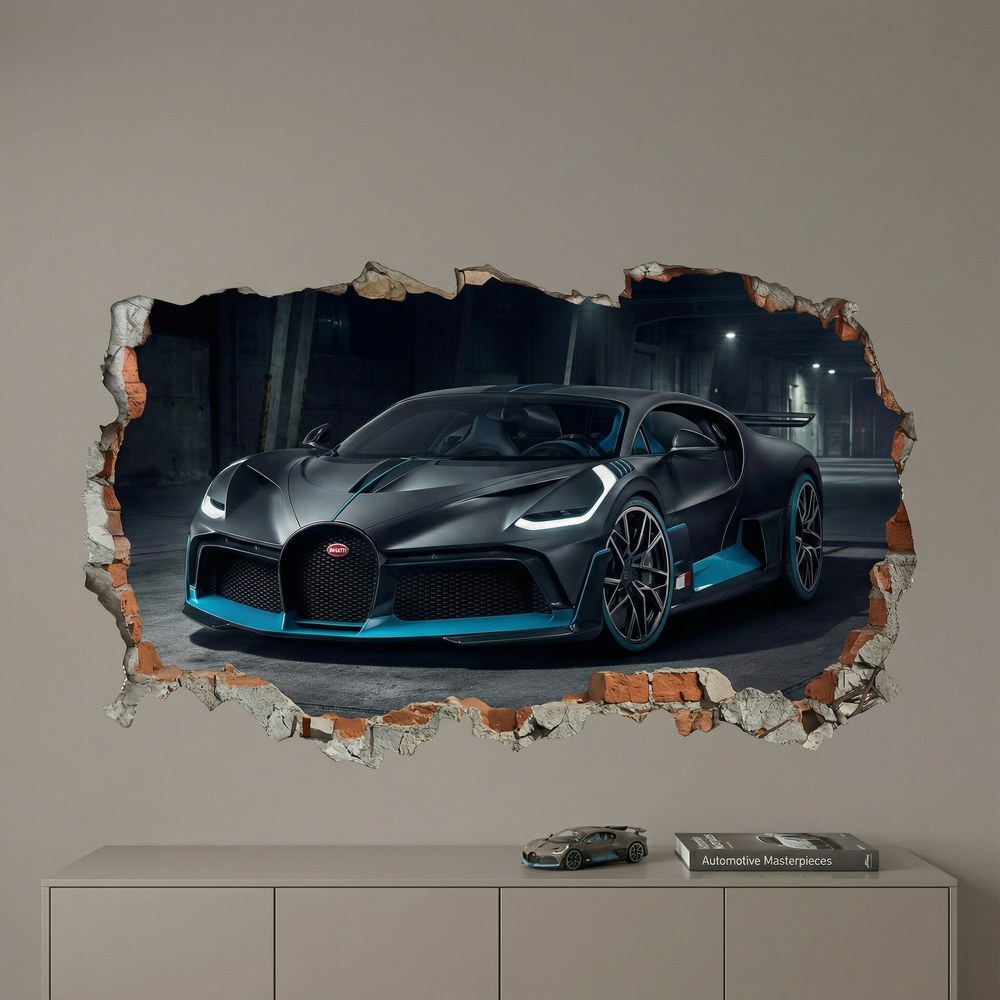 Vinilos Decorativos: Agujero de Muro Bugatti Divo