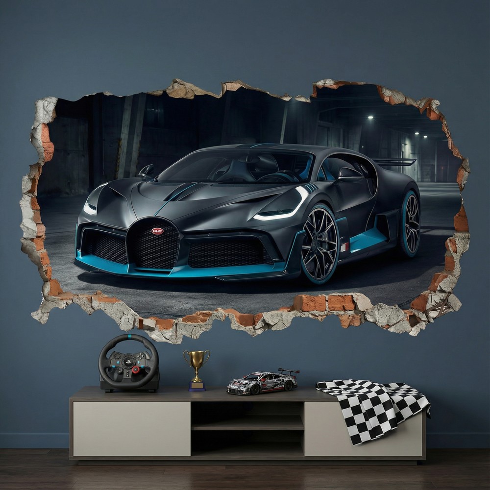 Vinilos Decorativos: Agujero de Muro Bugatti Divo