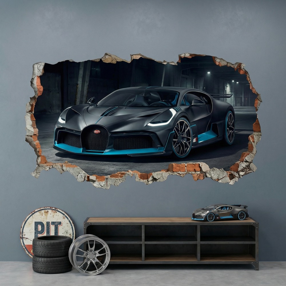 Vinilos Decorativos: Agujero de Muro Bugatti Divo
