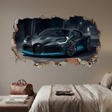 Vinilos Decorativos: Agujero de Muro Bugatti Divo 11