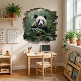 Vinilos Decorativos: Agujero de Muro Oso Panda 8