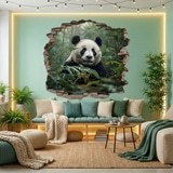 Vinilos Decorativos: Agujero de Muro Oso Panda 10