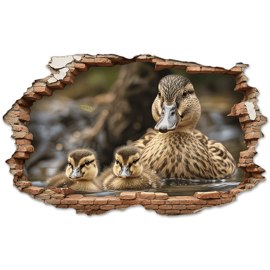 Vinilos Decorativos: Agujero de Muro Patitos