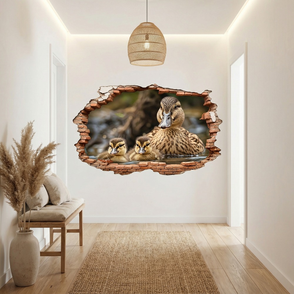 Vinilos Decorativos: Agujero de Muro Patitos