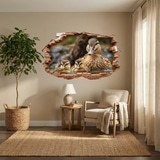 Vinilos Decorativos: Agujero de Muro Patitos 9