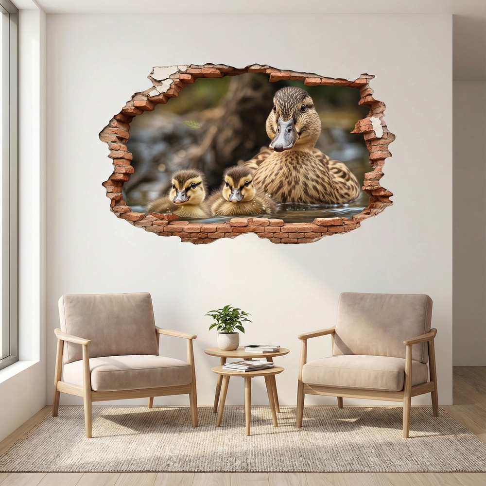Vinilos Decorativos: Agujero de Muro Patitos
