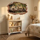 Vinilos Decorativos: Agujero de Muro Patitos Tronco 4