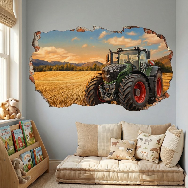 Agujero de Muro Tractor Campo de Trigo 3/9