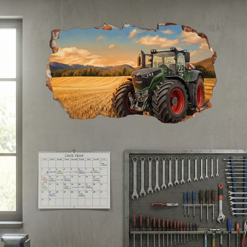 Agujero de Muro Tractor Campo de Trigo 8/9