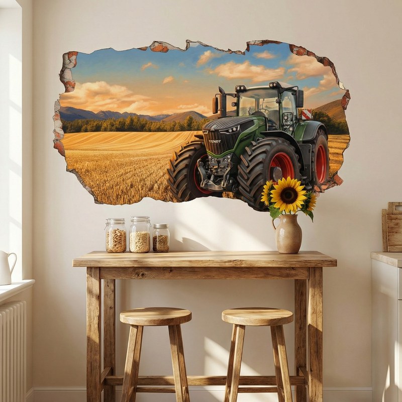Agujero de Muro Tractor Campo de Trigo 9/9
