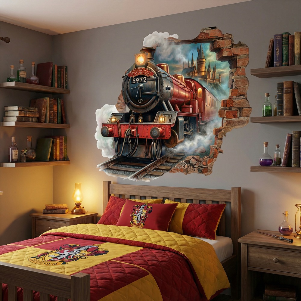 Vinilos Decorativos: Agujero de Muro Tren Harry Potter