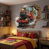 Vinilos Decorativos: Agujero de Muro Tren Harry Potter 3