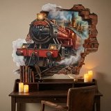Vinilos Decorativos: Agujero de Muro Tren Harry Potter 4