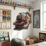Vinilos Decorativos: Agujero de Muro Tren Harry Potter 5