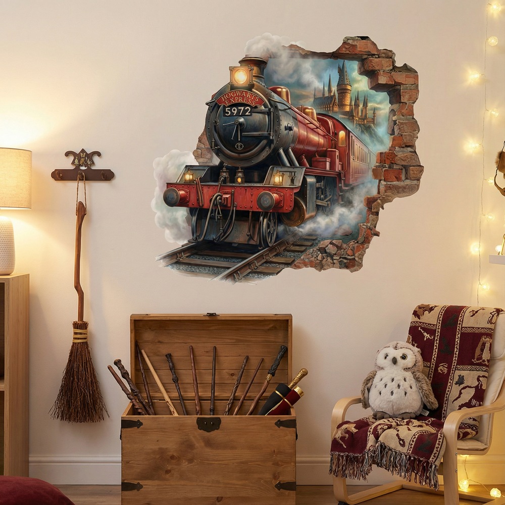 Vinilos Decorativos: Agujero de Muro Tren Harry Potter