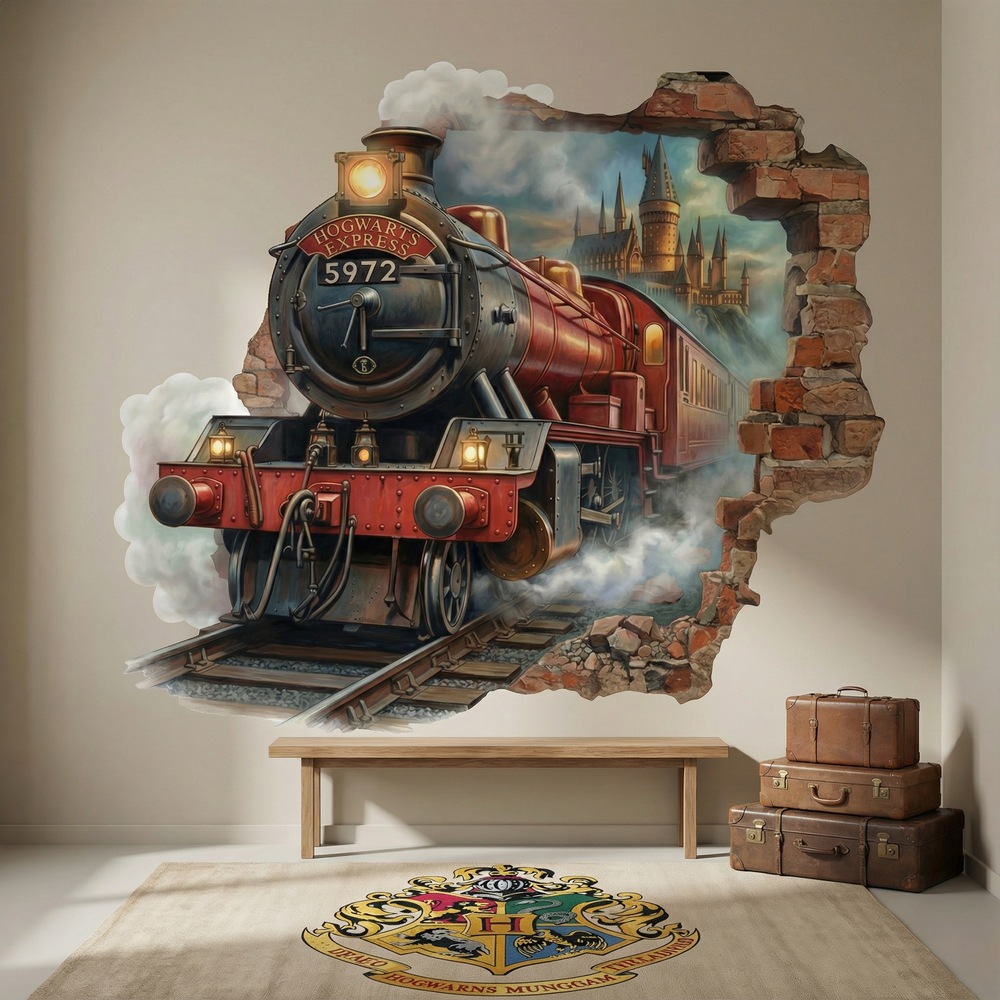 Vinilos Decorativos: Agujero de Muro Tren Harry Potter