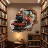 Vinilos Decorativos: Agujero de Muro Tren Harry Potter 9