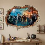 Vinilos Decorativos: Agujero de Muro Harry Potter Personajes 3