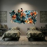 Vinilos Decorativos: Agujero de Muro Videojuego Shooter 3