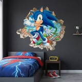 Vinilos Decorativos: Agujero de Muro Sonic Arcade 7