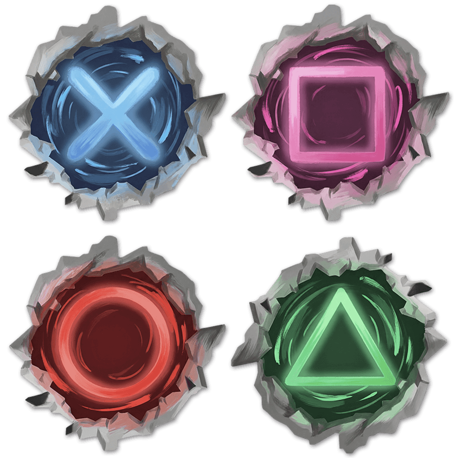 Vinilos Decorativos: Agujero de Muro S&iacute;mbolos Gamer Playstation