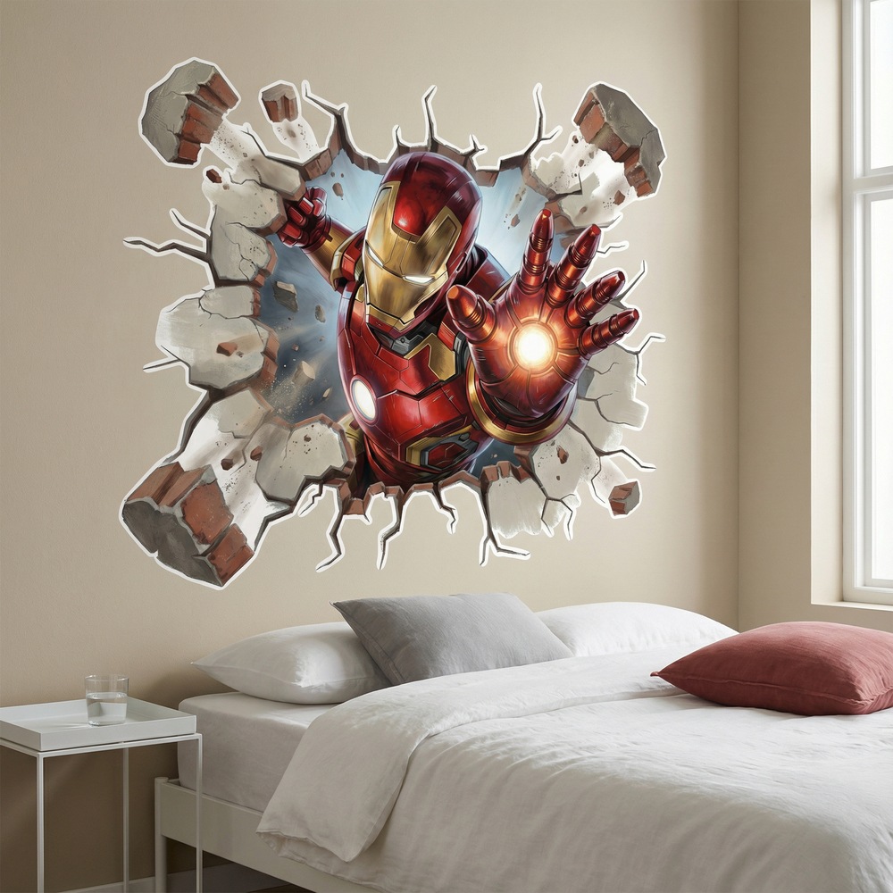 Vinilos Infantiles: Agujero de pared Iron Man Energ&iacute;a
