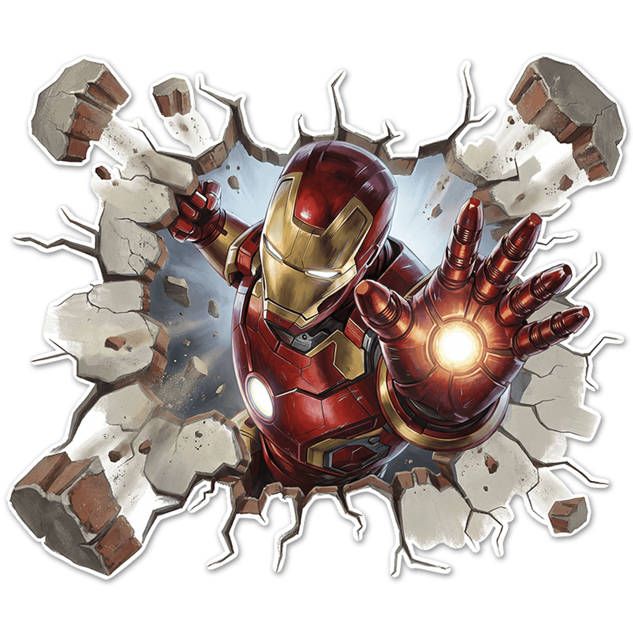 Vinilos Infantiles: Agujero de pared Iron Man Energ&iacute;a