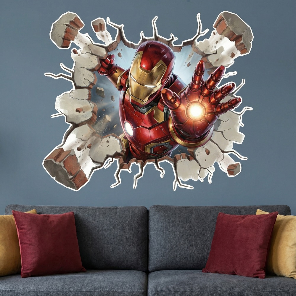 Vinilos Infantiles: Agujero de pared Iron Man Energ&iacute;a