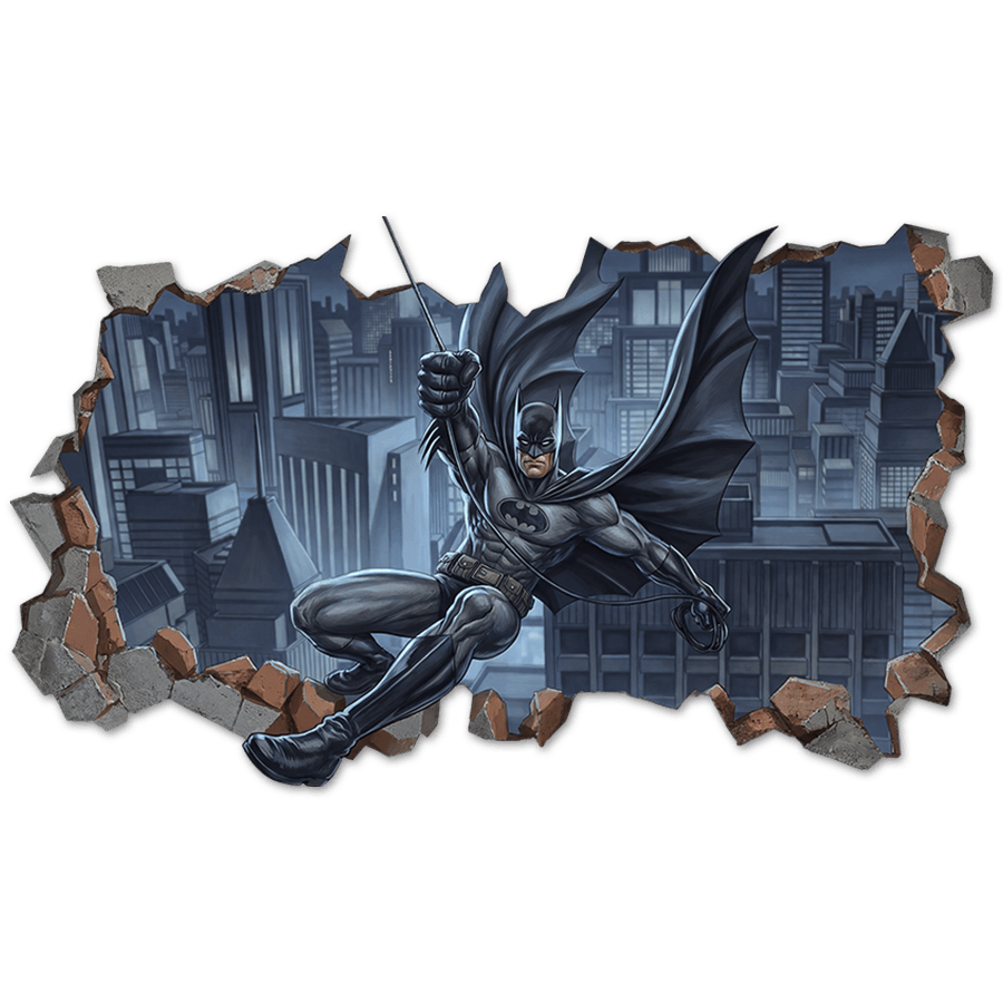 Vinilos Decorativos: Agujero de pared Batman Justicia