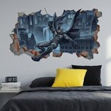 Vinilos Decorativos: Agujero de pared Batman Justicia 6