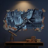 Vinilos Decorativos: Agujero de pared Batman Justicia 8