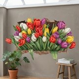 Vinilos Decorativos: Agujero de pared Tulipanes Eternos 9