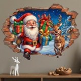 Vinilos Decorativos: Agujero de pared Magia de Navidad 3
