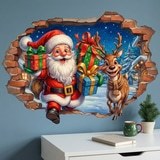 Vinilos Decorativos: Agujero de pared Magia de Navidad 7