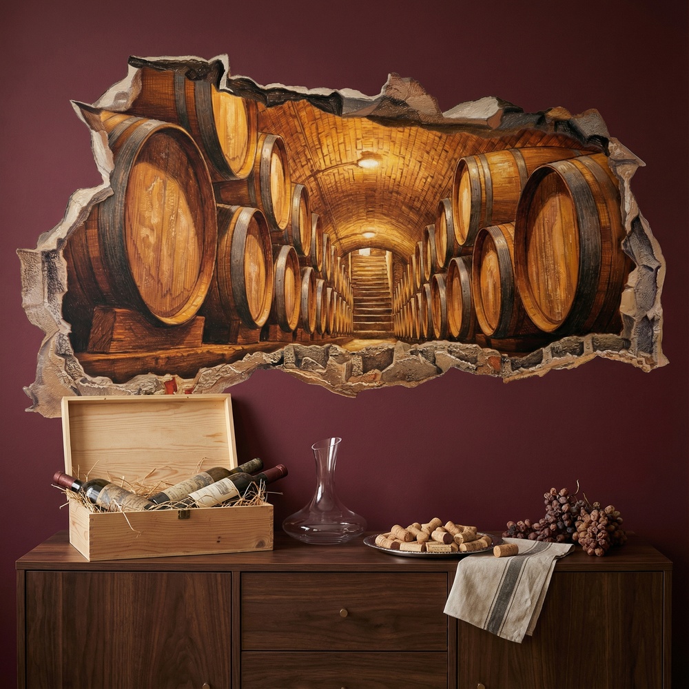 Vinilos Decorativos: Agujero de Muro Dinosaurios T-Rex en la Selva