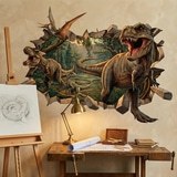 Vinilos Infantiles: Agujero de Muro Dinosaurios T-Rex 6