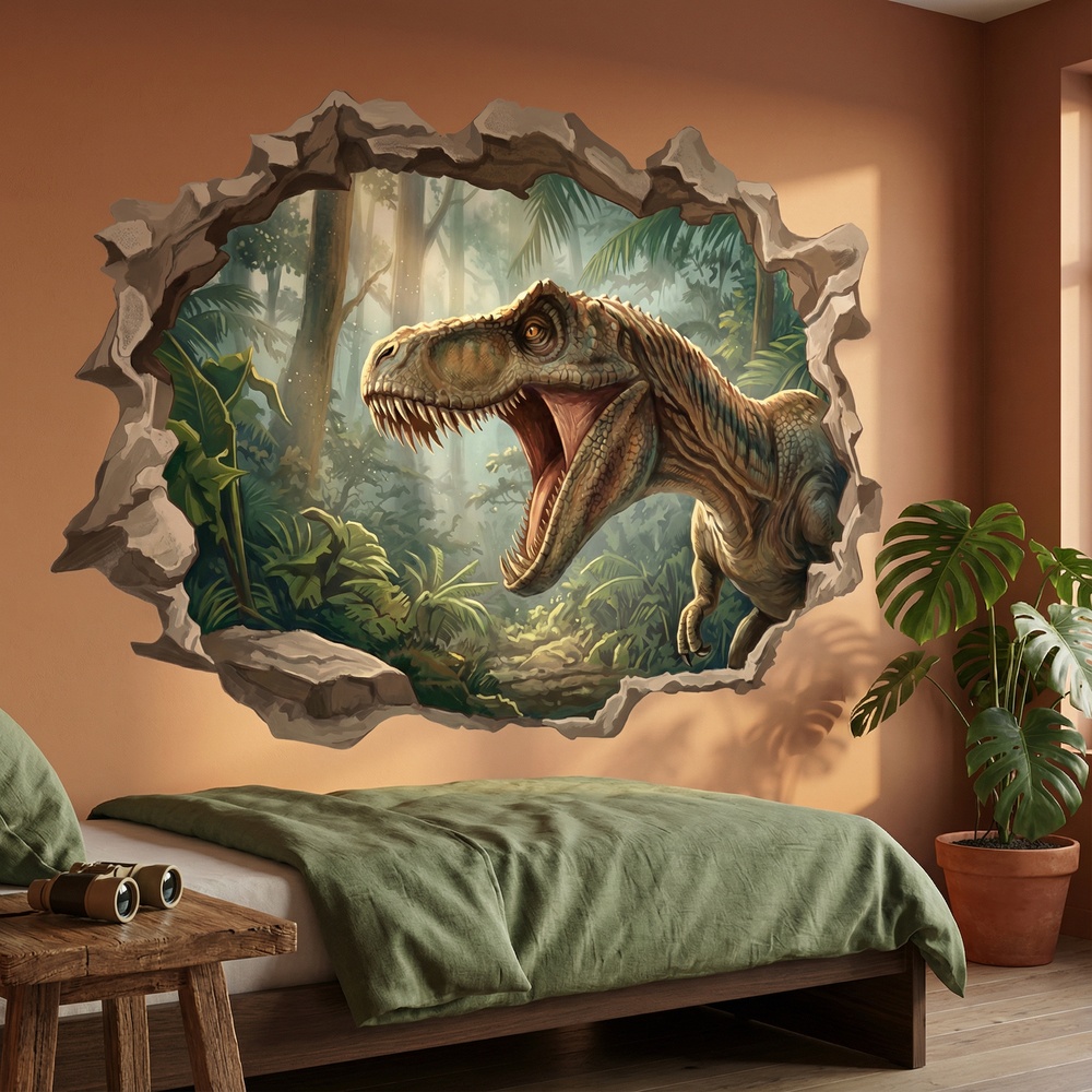Vinilos Infantiles: Agujero de pared T-Rex Colosal