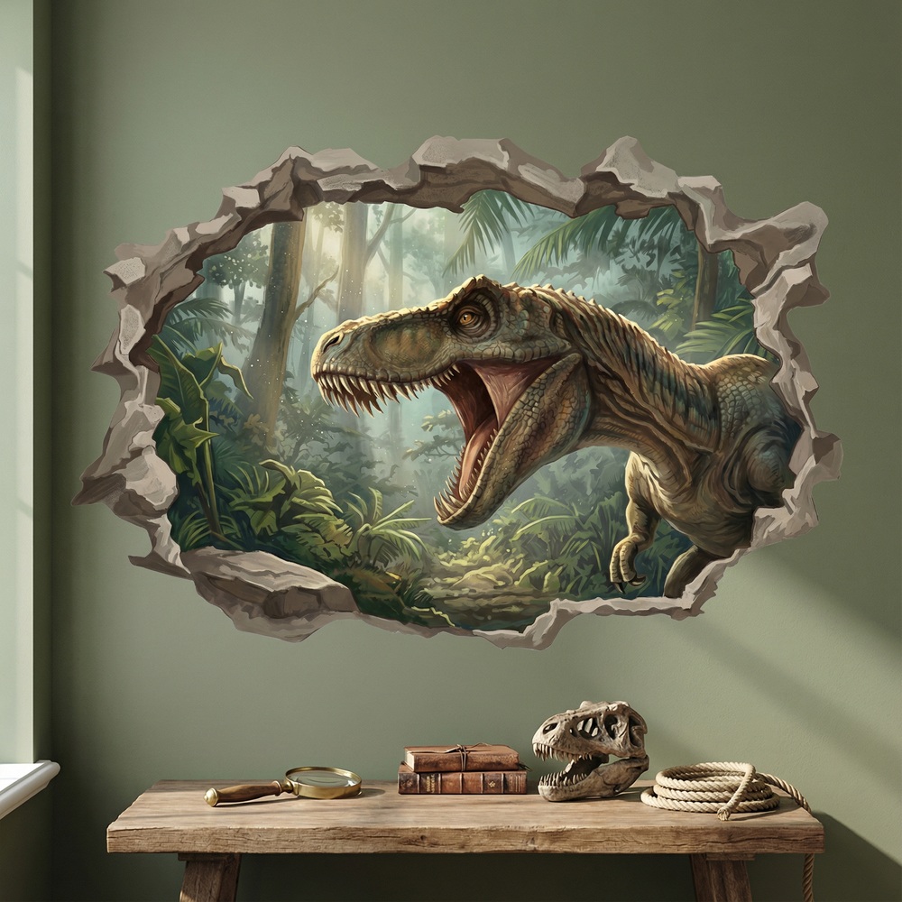Vinilos Infantiles: Agujero de pared T-Rex Colosal