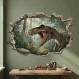 Vinilos Infantiles: Agujero de pared T-Rex Colosal 3