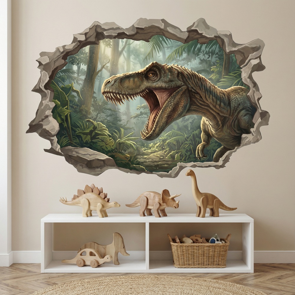 Vinilos Infantiles: Agujero de pared T-Rex Colosal